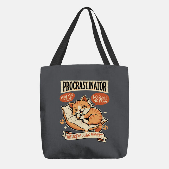 Procrastinator Cat-None-Basic Tote-Bag-P1yu5h