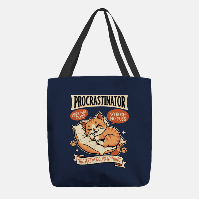 Procrastinator Cat-None-Basic Tote-Bag-P1yu5h