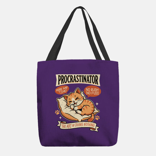 Procrastinator Cat-None-Basic Tote-Bag-P1yu5h