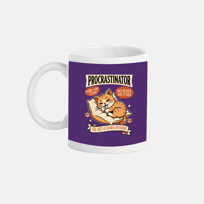 Procrastinator Cat-None-Mug-Drinkware-P1yu5h