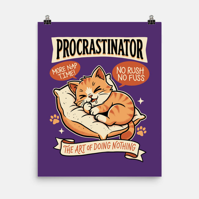 Procrastinator Cat-None-Matte-Poster-P1yu5h