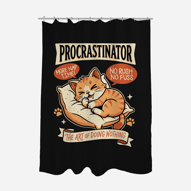 Procrastinator Cat-None-Polyester-Shower Curtain-P1yu5h