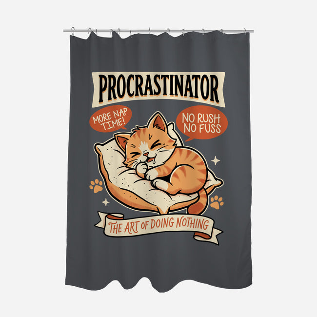 Procrastinator Cat-None-Polyester-Shower Curtain-P1yu5h