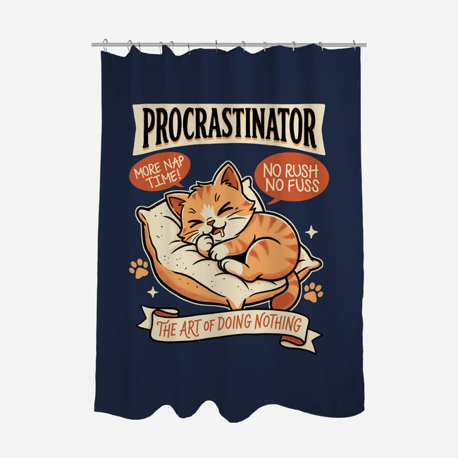 Procrastinator Cat-None-Polyester-Shower Curtain-P1yu5h