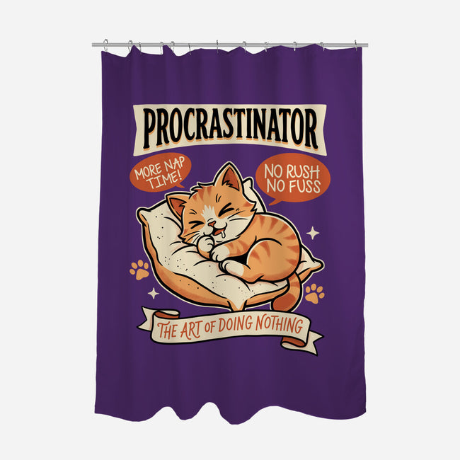 Procrastinator Cat-None-Polyester-Shower Curtain-P1yu5h