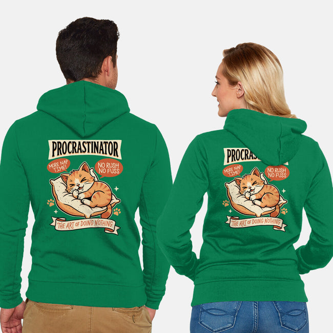 Procrastinator Cat-Unisex-Zip-Up-Sweatshirt-P1yu5h
