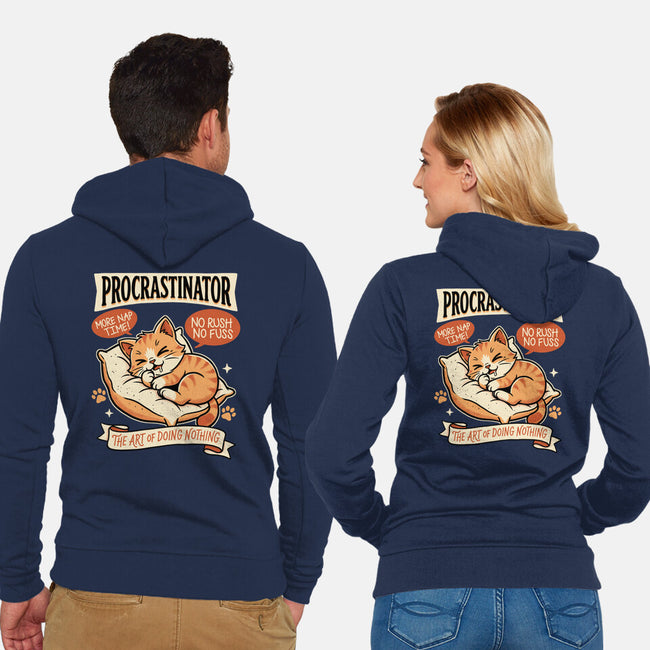 Procrastinator Cat-Unisex-Zip-Up-Sweatshirt-P1yu5h