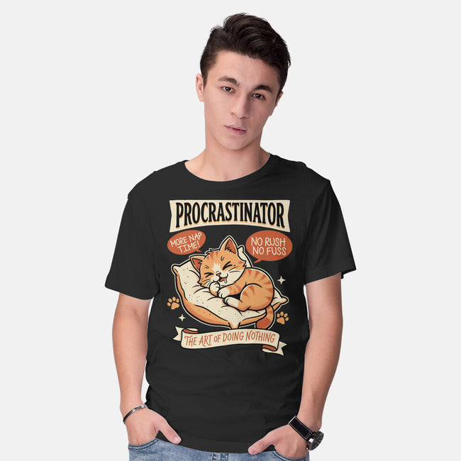 Procrastinator Cat-Mens-Basic-Tee-P1yu5h