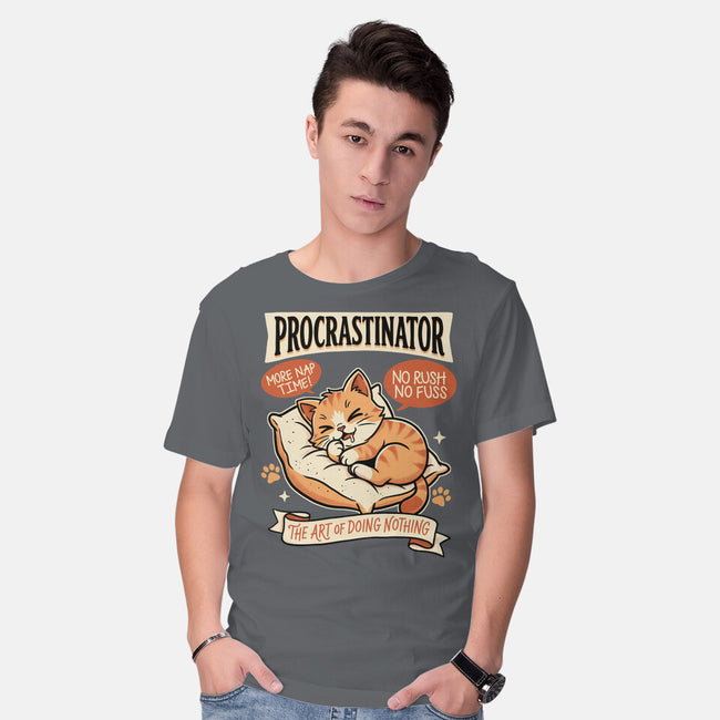 Procrastinator Cat-Mens-Basic-Tee-P1yu5h