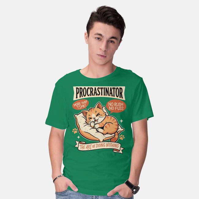 Procrastinator Cat-Mens-Basic-Tee-P1yu5h