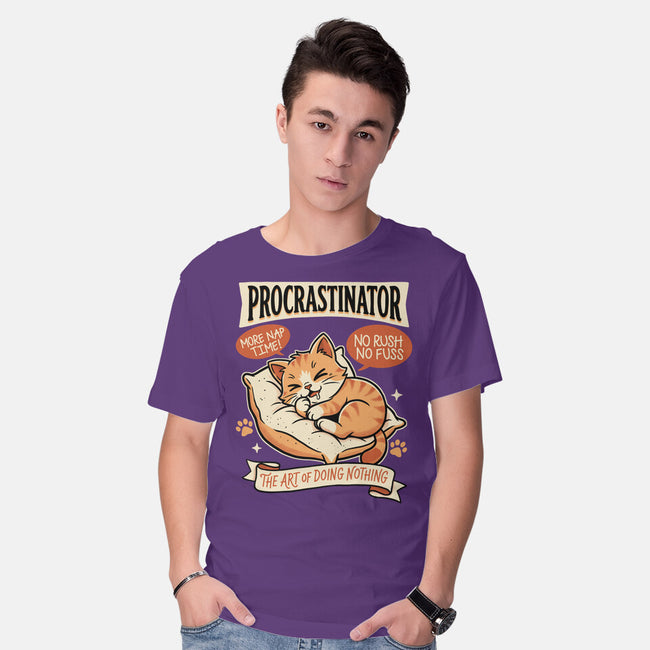 Procrastinator Cat-Mens-Basic-Tee-P1yu5h