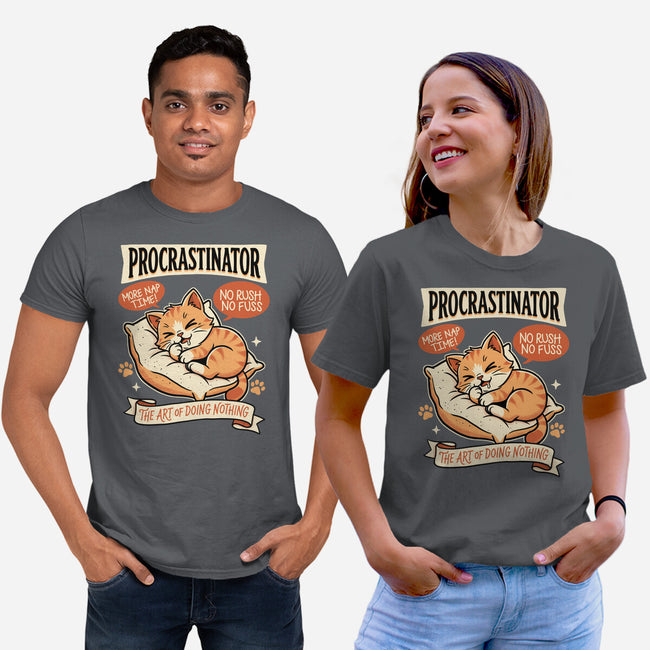 Procrastinator Cat-Unisex-Basic-Tee-P1yu5h