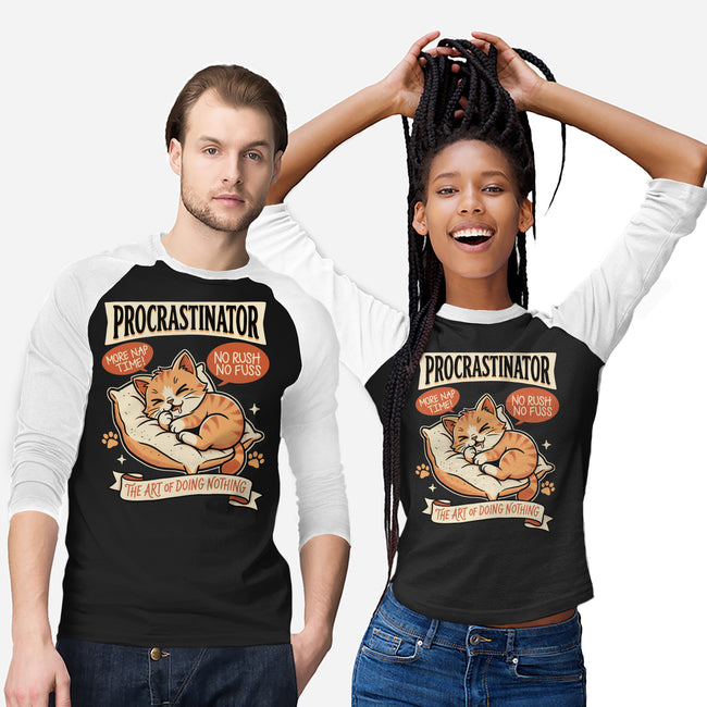 Procrastinator Cat-Unisex-Baseball-Tee-P1yu5h