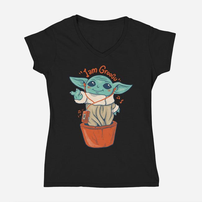 I Am Groogu-Womens-V-Neck-Tee-spoilerinc