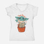 I Am Groogu-Womens-V-Neck-Tee-spoilerinc