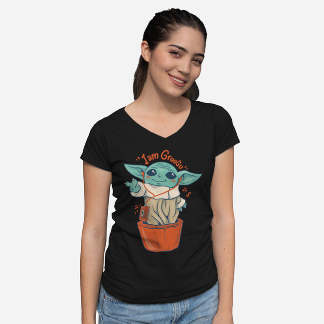 I Am Groogu-Womens-V-Neck-Tee-spoilerinc