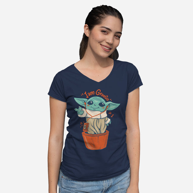 I Am Groogu-Womens-V-Neck-Tee-spoilerinc