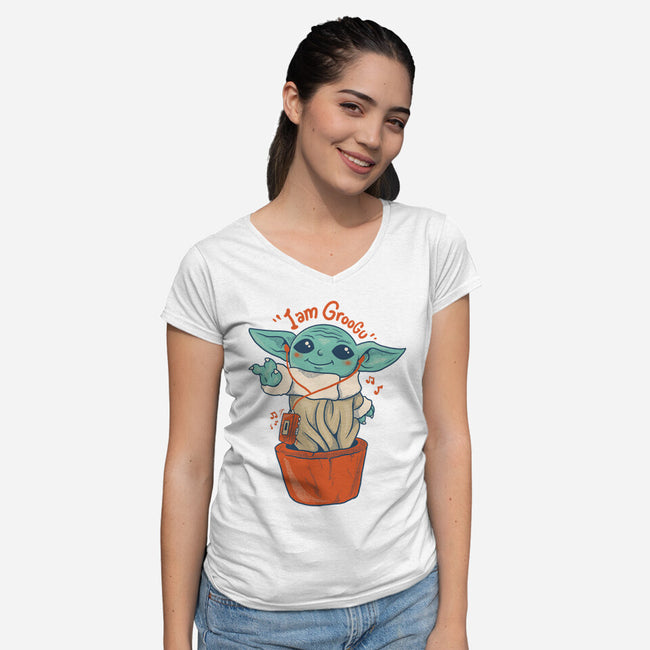 I Am Groogu-Womens-V-Neck-Tee-spoilerinc