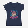 PK Fire-Womens-V-Neck-Tee-ilustrata