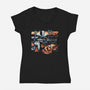 The Persistence Of Time Travel-Womens-V-Neck-Tee-glitchygorilla