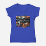 The Persistence Of Time Travel-Womens-V-Neck-Tee-glitchygorilla