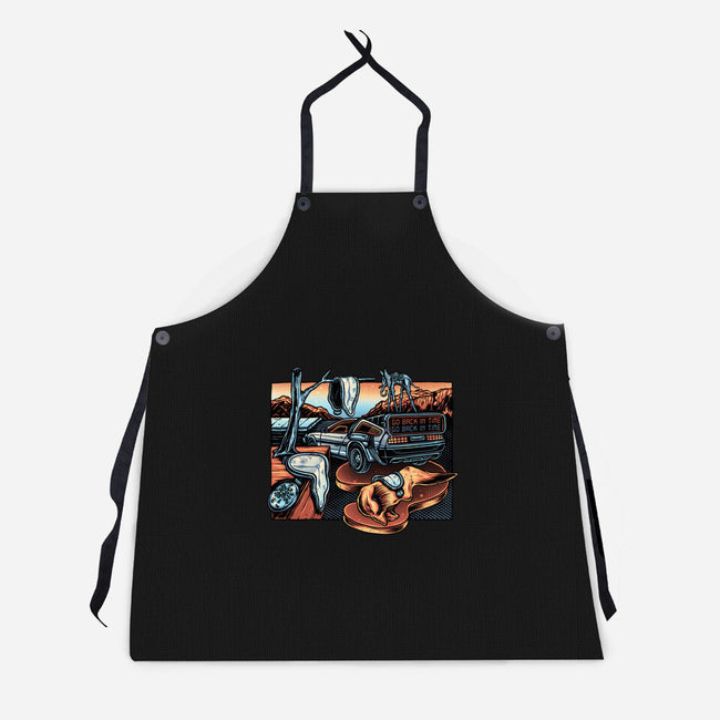 The Persistence Of Time Travel-Unisex-Kitchen-Apron-glitchygorilla