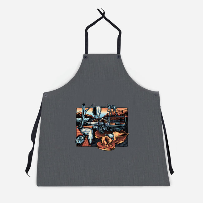 The Persistence Of Time Travel-Unisex-Kitchen-Apron-glitchygorilla