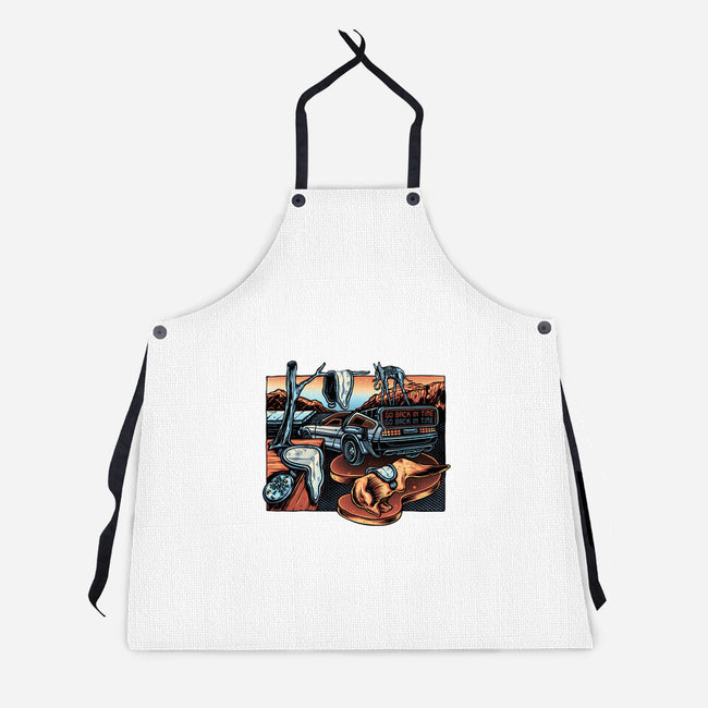 The Persistence Of Time Travel-Unisex-Kitchen-Apron-glitchygorilla