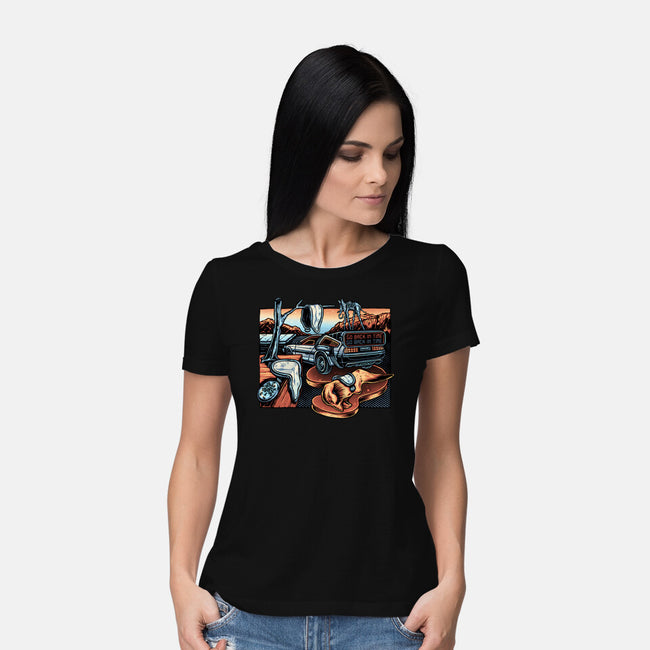 The Persistence Of Time Travel-Womens-Basic-Tee-glitchygorilla