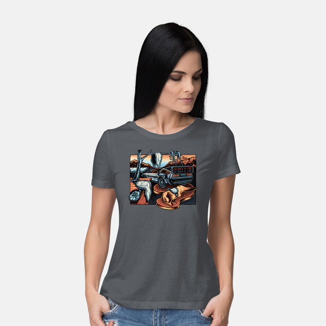 The Persistence Of Time Travel-Womens-Basic-Tee-glitchygorilla