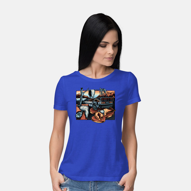 The Persistence Of Time Travel-Womens-Basic-Tee-glitchygorilla