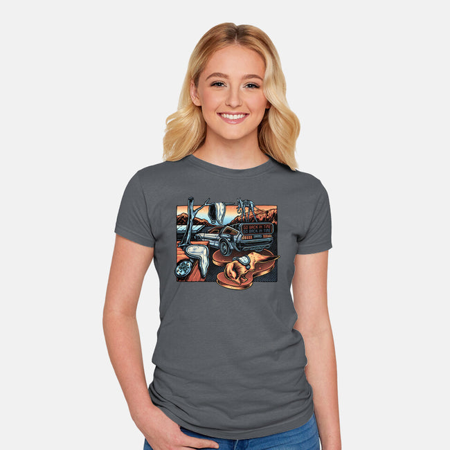 The Persistence Of Time Travel-Womens-Fitted-Tee-glitchygorilla