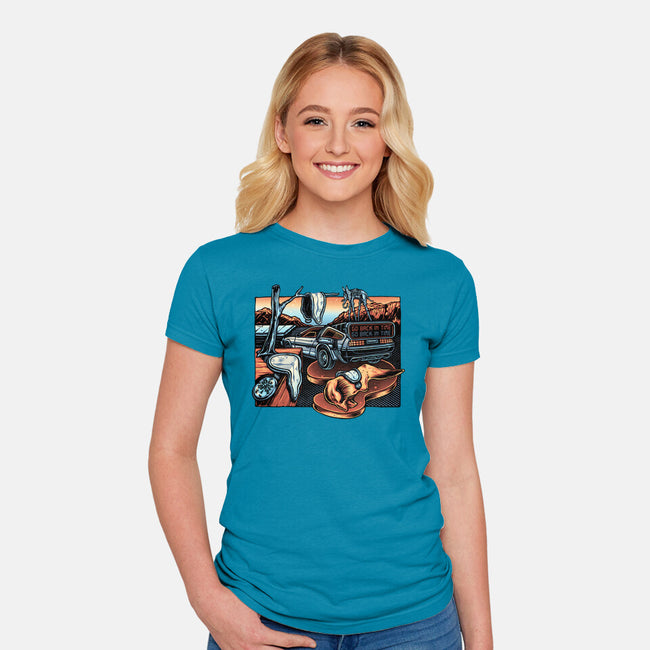 The Persistence Of Time Travel-Womens-Fitted-Tee-glitchygorilla