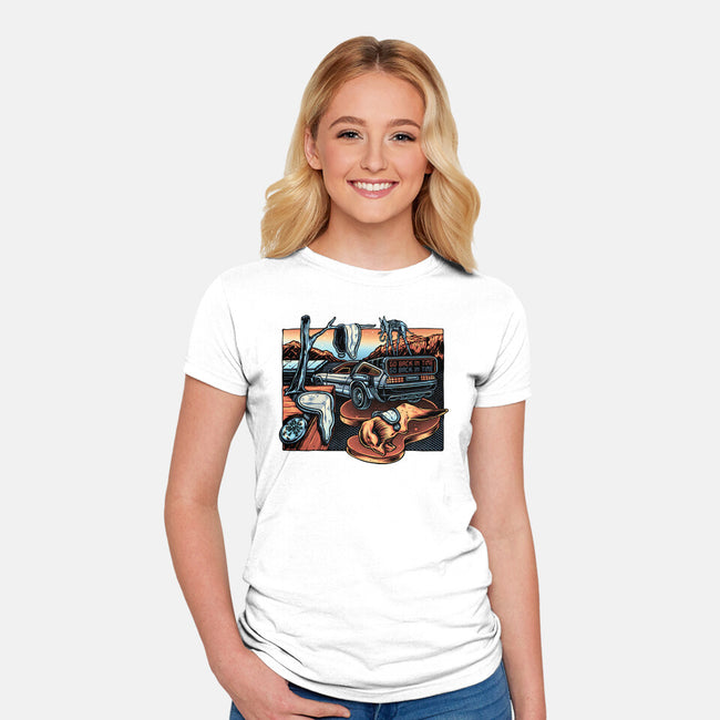 The Persistence Of Time Travel-Womens-Fitted-Tee-glitchygorilla