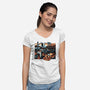 The Persistence Of Time Travel-Womens-V-Neck-Tee-glitchygorilla