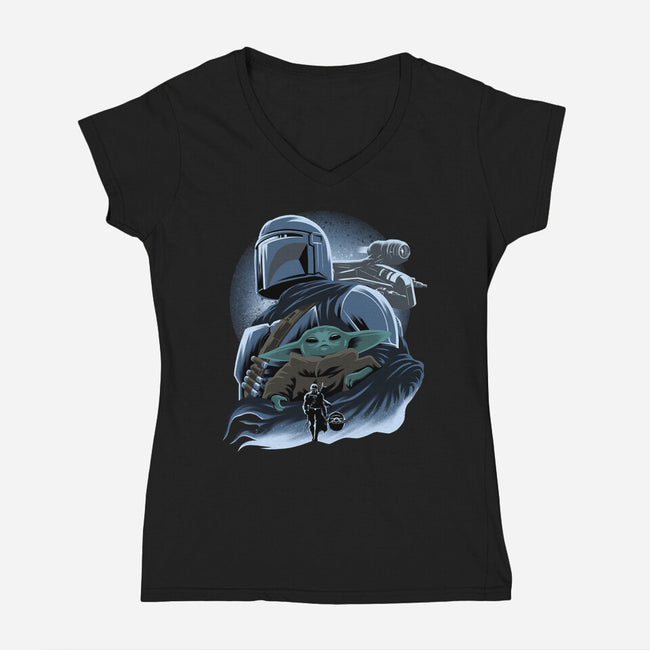Clan Mudhorn-Womens-V-Neck-Tee-rmatix