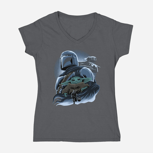 Clan Mudhorn-Womens-V-Neck-Tee-rmatix