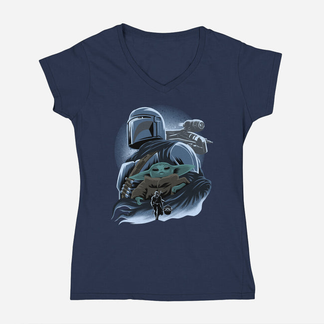 Clan Mudhorn-Womens-V-Neck-Tee-rmatix