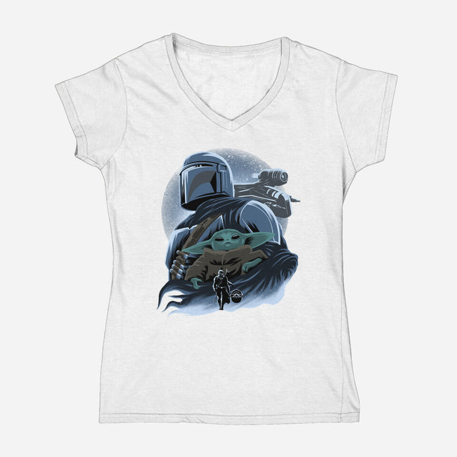 Clan Mudhorn-Womens-V-Neck-Tee-rmatix