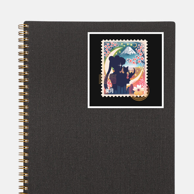 Moon Mail Stamp-None-Glossy-Sticker-dandingeroz