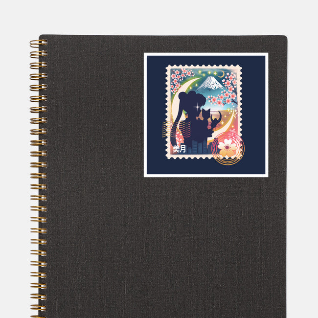 Moon Mail Stamp-None-Glossy-Sticker-dandingeroz