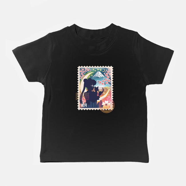Moon Mail Stamp-Baby-Basic-Tee-dandingeroz