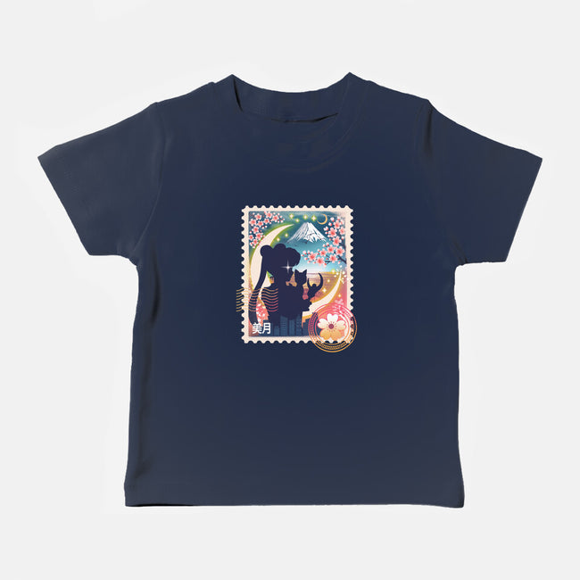 Moon Mail Stamp-Baby-Basic-Tee-dandingeroz