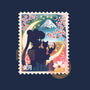 Moon Mail Stamp-Womens-V-Neck-Tee-dandingeroz
