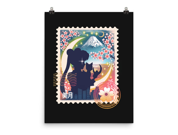 Moon Mail Stamp