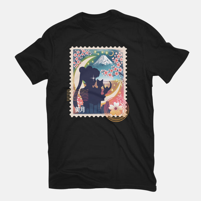 Moon Mail Stamp-Mens-Basic-Tee-dandingeroz