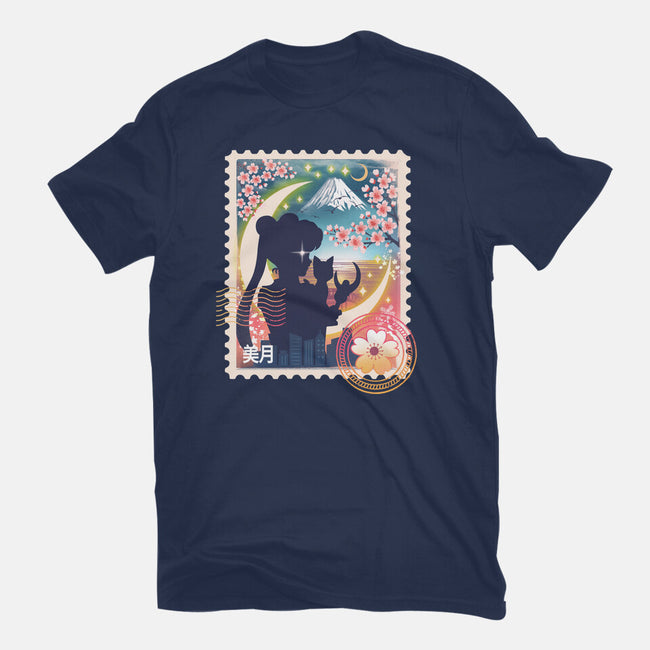 Moon Mail Stamp-Mens-Basic-Tee-dandingeroz