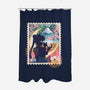 Moon Mail Stamp-None-Polyester-Shower Curtain-dandingeroz