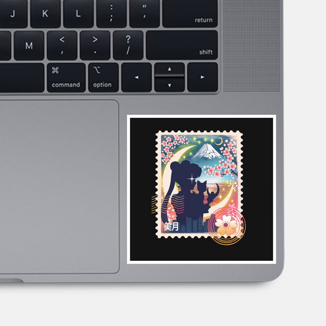 Moon Mail Stamp-None-Glossy-Sticker-dandingeroz