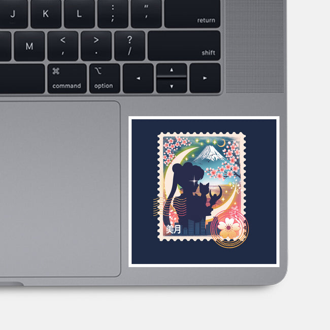 Moon Mail Stamp-None-Glossy-Sticker-dandingeroz